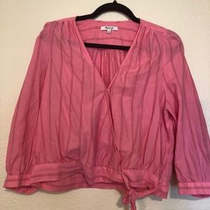 Pink longe sleeve blouse